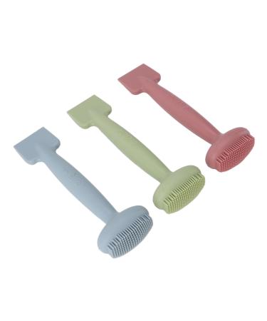 gernie 3Pcs Silicone Facial Brush 3Pcs Silicone Facial Brush Double Head Spatula Scoop Facial Cleansing Brush Cleaning for Beauty Salon Apply Mud Mask