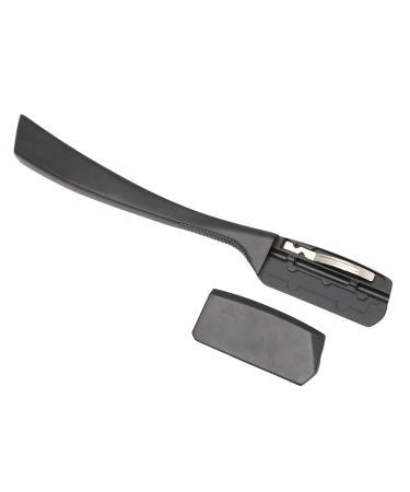 Buy Vintage Black Zinc Alloy Straight Edge Barber Razor - Premium Beard Blade Holder & Manual Knife Stand for Professional Shaving - Buy Online on SooperMarket.com