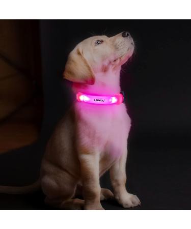 Buy Laroo Waterproof LED Light Band for Dogs & Cats - Bright Easy Attach Flashing Collar Light in Pink - Buy Online on SooperMarket.com