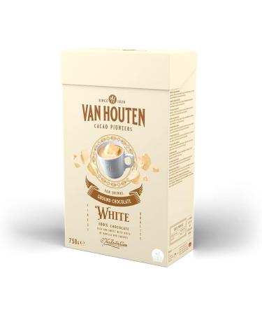 Van Houten GROUND WHITE Cocoa Chocolate Drink Powder 750 G - For Hot & Cold Drinks - Makes 22 Servings - Rich and Sweet with Hints of Vanilla and Caramel - Vegetarian Non-GMO - Buy Online on SooperMarket.com