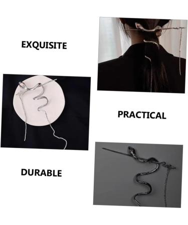Mikinona Hair Pin Hair Fork Clip Updo Hair Accessories Snake Hair Sticks Snake Accessories For Women Hair Sticks For Bun Hair Stick China Metal Serpentine Miss - Buy Online on SooperMarket.com