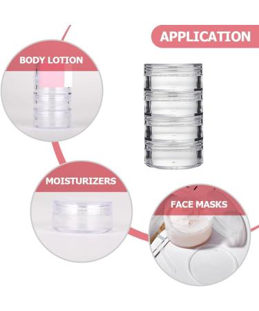 minkissy 3 Sets Eye Cream Box Stackable Clear Plastic Organizer Round Small Cream Jars Makeup Samples Jar Beauty Products Jar Cosmetics Holding Jars Makeup Cream Container Travel Leakproof 6.5x3.7cm Transparent - Buy Online on SooperMarket.com