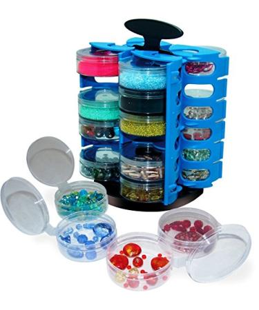 Tidy Crafts QUAD STOW N GO BLUE BEAD  JEWELRY  NOTIONS AND CRAFTS ORGANIZER