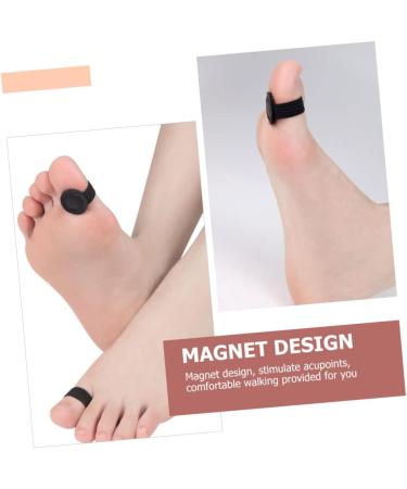 FOMIYES Magnetic Toe Covers - Set of 2 | Flex Tools for Body Sculpting | Drainage & Therapeutic Ring | Black Leather Magnet Toe Separators - Buy Online on SooperMarket.com