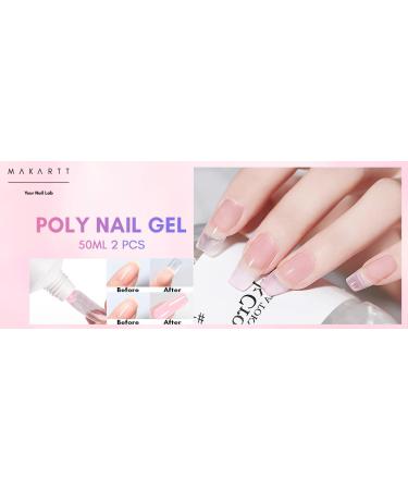 Makartt Poly Nail Extension Gel: Nail Thickening Acrylic Extension - Starter Polish Pink & Cheeky - Buy Online on SooperMarket.com