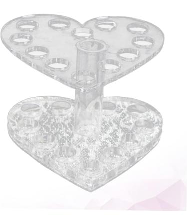 Mikinona 1pc Nail Art Penholder Nail Art Brush Holder Makeup Pen Stand Art Painting Pen Stand Manicure Pen Holder Pen Display Stand Holder No Bend Hair Clips Heart-shaped Makeup Brush 8.7x8.5cm Silver - Buy Online on SooperMarket.com