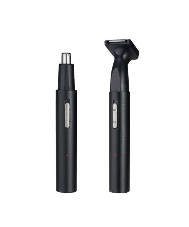 2 in 1 Nose Hair Trimmer USB Rechargeable Nose and Ear Hair Trimmer for Women Men Waterproof Dual Edge Blades Nose Hair Remover for Hotel Bathroom Easy Cleansing