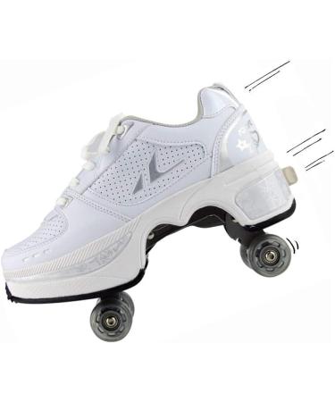 CHSSIH Roller Skates for Women Shoes with Wheels for Girls Kick Rollers Shoes Retractable for Boys  Adult Parkour Quad Roller Shoes Inline Skates Children'sOutdoor Skates A 4 - Buy Online on SooperMarket.com