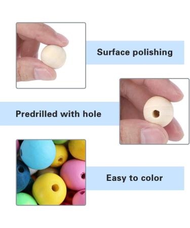 UOONY 800pcs Wooden Beads for Crafts - 7 Sizes Unfinished Natural Wood Bulk Beads for Garland, Macrame, Jewelry Making, DIY Farmhouse Decor - Buy Online on SooperMarket.com