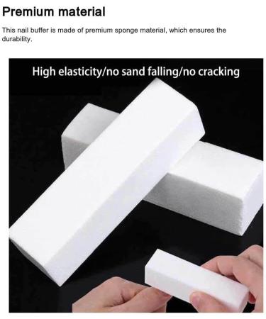 Dajidafu 12X Nail Buffer Buffering Block Sanding Brick High Elasticity Safety Great Resilience Space Saving Manicure Supplies - Buy Online on SooperMarket.com