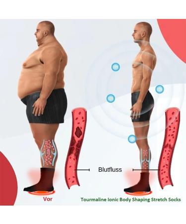 Tourmaline Ionic Body Shaping Stretch Socks - 5 Pairs Black - Buy Online on SooperMarket.com