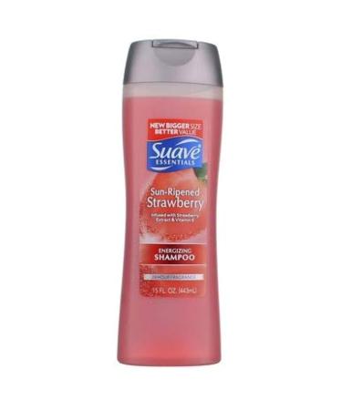 Suave Essentials Energizing Shampoo Sun-Ripened Strawberry 15 fl oz (2 pack) (Bundle)