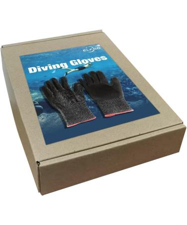 ELFGO Cut Resistant Diving Scuba Gloves - Ergonomic Water Gloves for Spearfishing, Surfing, Fishing (Extra Large) - Buy Online on SooperMarket.com