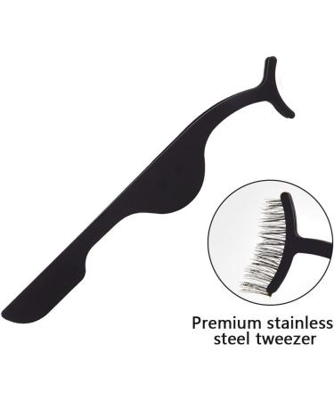 8Pcs Magnetic Eyelashes Reusable 3D Full Eye Dual Magnetic False Lightweight Eyelashes Set with Tweezer(No Glue Needed) - Buy Online on SooperMarket.com