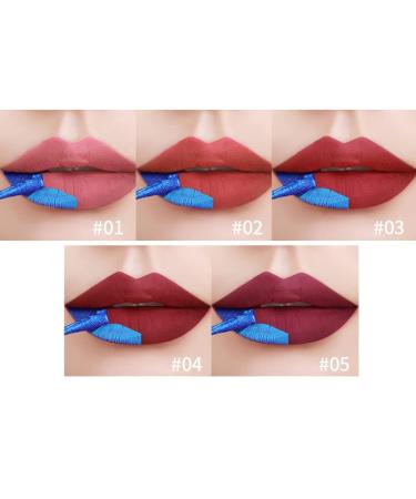 AKARY Peel Off Lip Stain Lip Tint Matte Lipstick - Waterproof, Long Lasting Liquid Lipstick, Nonstick Cup Tear-off Lip Gloss for Women Girls - 05 - Buy Online on SooperMarket.com