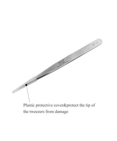 LASHVIEW Professional Eyelash Tweezers - Vetus ST12 Straight Pointed Stainless Steel for Precision Grafting & Extensions - Ideal for Lash Extensions & Stickers International Shipping Available - Buy Online on SooperMarket.com