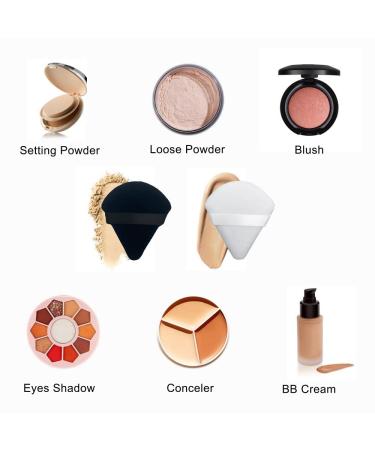 12Pcs Velvety Triangle Powder Puff Set for Flawless Makeup Application - Buy Online on SooperMarket.com