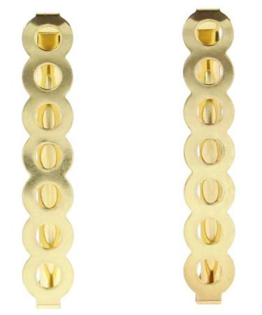 Pair of Clip-in End Bubble Cut-Out Design Barrettes Hair Slides. (Gold)