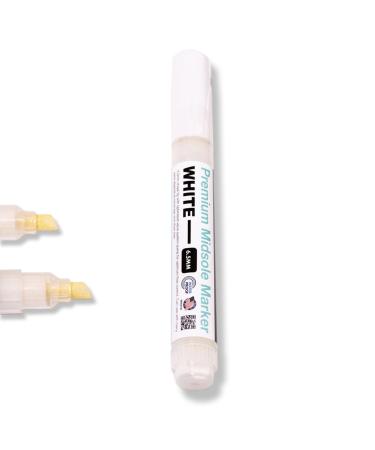 Wilkins Premium Midsole Marker for Customization Paint on Leather  Suede  Fabric and Soft Foam for 2-4 Pair of Shoes (White)