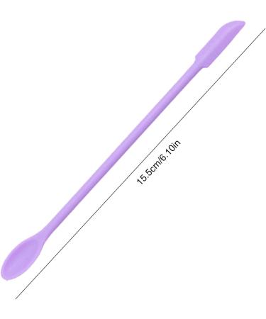 Versatile Silicone Double-End Spatula for Cooking & Cosmetics - Anti-Brewing Stamp Wax Scrap Tool in Violet - Buy Online on SooperMarket.com