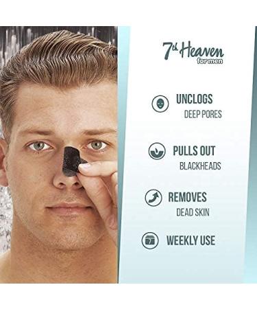 7th Heaven Men's Nose Strips with Charcoal and Tea Tree to Unclog Blocked Pores Pull Out Blackheads & Remove Dead Skin Black 3 Count - Buy Online on SooperMarket.com