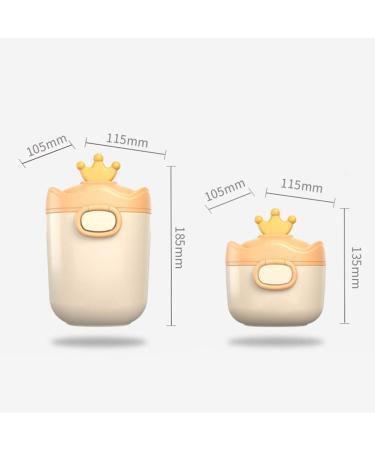 FIACVRS Baby Milk Powder Dispenser with Spoon - Large Capacity, Detachable, Yellow - Buy Online on SooperMarket.com