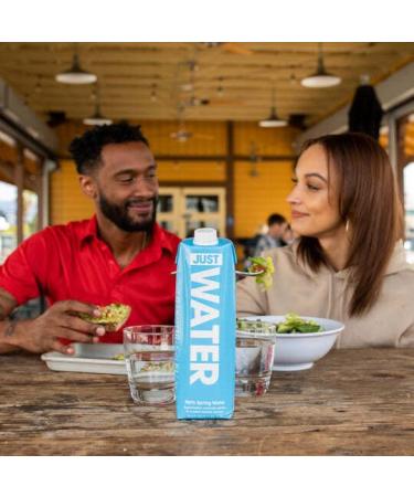 JUST Water - 100% Spring Water | Naturally Alkaline 8.0 pH | Plant-Based & BPA Free | Sustainable & Fully Recyclable Boxed Water Bottle - Eco-Friendly | 1L / 33.8 Fl Oz (Pack of 6) - Buy Online on SooperMarket.com
