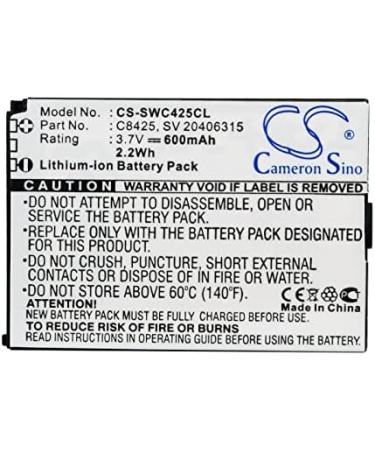 Replacement Battery for Swissvoice eSense & eSense Coloe E - 600mAh 3.7V - Compatible with SV 20406288 C8425 SV 20406315 - Buy Online on SooperMarket.com