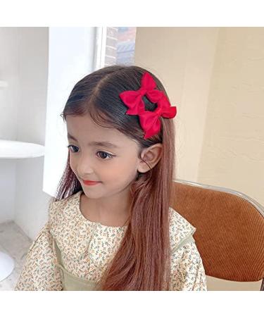 Red Bow Hair Clips for Little Girls - Cute Accessories (2pcs) - Buy Online on SooperMarket.com