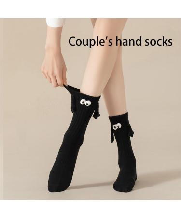 3D Couple Socks - Funny Magnetic Suction Design - Black & White 4 Pairs - Buy Online on SooperMarket.com