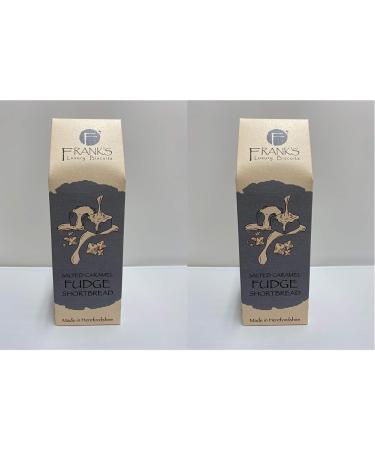 Frank's Luxury Biscuits Salted Caramel Fudge Shortbread 180g (Pack of 2)