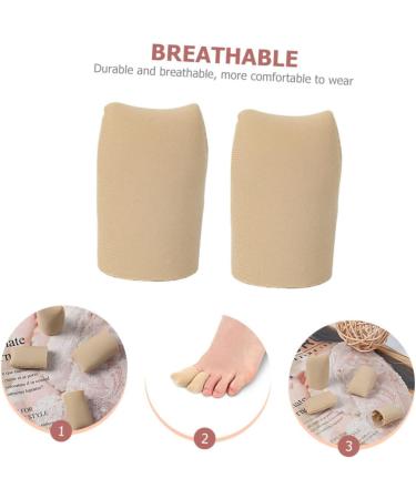 Healeved 2pcs Toe Tabs Protective Case - Moisturizing Toe Covers for Sports - Gel Toe Protective Sleeves 2.6x4cm - Buy Online on SooperMarket.com
