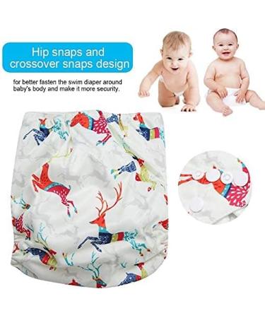 Snap Swim Diaper for Baby, Reusable Absorbent Swimsuit Nappy - One Size Fits All - Buy Online on SooperMarket.com