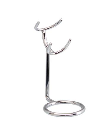Colcolo Shaving Brush Stand Holder Men Shaving Brush Holder Sturdy Practical Hanger Safety Holder for Father's Day Silver