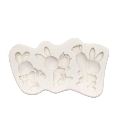 Rabbit Carrot Silicone Mold for Homemade Chocolate Make Easter Gifts for Children High Temperature Resistance Carrot Molds for Chocolate Baking Fondant Multi-color