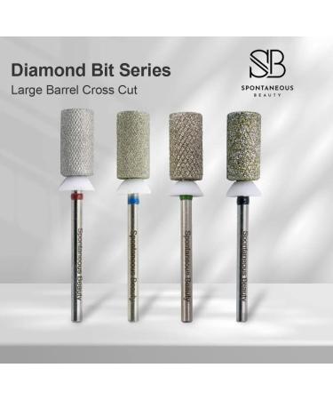 Spontaneous Beauty Premium Diamond Nail Drill Bit - Cross Cut 3/32 Shank (Large Barrel, Medium Grit Silver) - Buy Online on SooperMarket.com