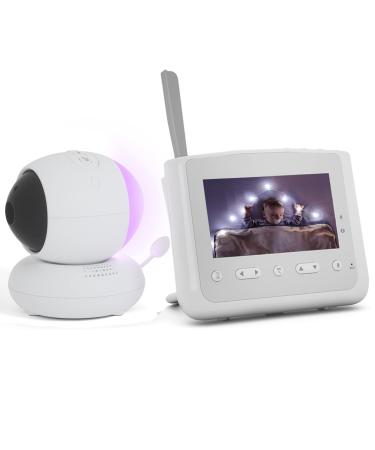MYPIN Baby Monitor 4.3" Full HD Display Video Baby Monitor with Camera and Night vision Temperature Sensor & VOX Alarm Feeding reminder Night Light Two-Way Audio Zoom Lullabies TYPE-C HS0357