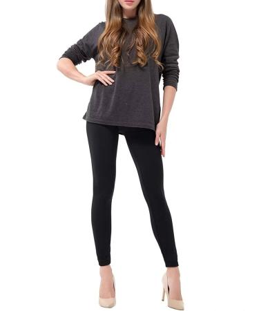 Fleece Lined Women's Thermal High Waist Yoga Pants - Black | Tummy Control, Slimming Workout Leggings - Buy Online on SooperMarket.com