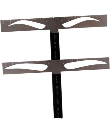 Beavorty 2pcs three-point eyebrow ruler eyebrow drawing tool balance stencil - Buy Online on SooperMarket.com