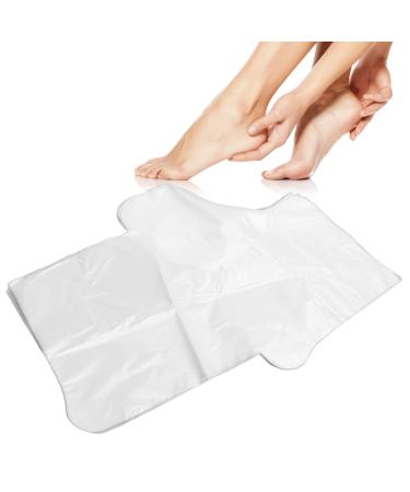 100 pieces of disposable socks plastic footmole transparent disposable ankle boots foot mask for foot pedicure hot spa wax treatment foot covers bags for skin care acupuncture shop