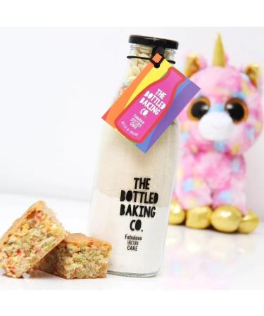 Bottled Baking Co Unicorn Cake Mix - Easy Premade Cake Mix with Instructions for Family Baking - Makes 16 Delicious Slices - Buy Online on SooperMarket.com