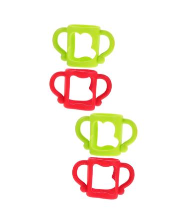 ibasenice 4 Pcs Silicone Bottle Handle Newborn Bottle Handle Bottle Grip Milk Bottle Handles Bottle Handles Milk Bottle Accessories Wide Mouth 13.00X7.00X6.50CMx2pcs Assorted Colorx2pcs