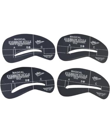 24pcs 6 Sets eyebrows shape eyebrow templates stencils Eyebrow stencils mold cosmetic card - Buy Online on SooperMarket.com