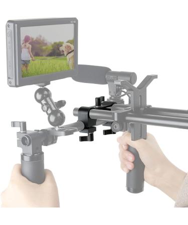 NICEYRIG 90 Degree Right Angle Rail Block Dual Rod Clamp for Video Camera Shoulder Support System - Buy Online on SooperMarket.com