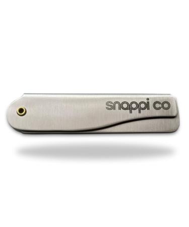 Snappi Co Metal Folding Beard Comb | 304 Stainless Steel Pocket Comb for Men for Beard Grooming Hair Styling & Moustache Care | Compact Flip Comb Portable Mens EDC Accessories | Includes Gift Box