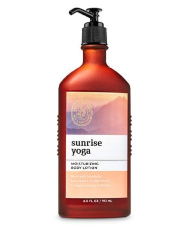 Bath and Body Works Aromatherapy Lotion Sunrise Yoga 6.5 Ounce Glass Pump Bottle