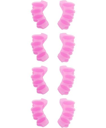 Weikeya Toe Corrector | Silicone Toe Separator 8 Pack | Easy to Wear & Wear-Resistant | Unisex Pink Ideal for Comfort & Alignment - Buy Online on SooperMarket.com