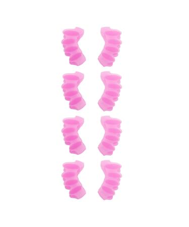 Weikeya toe correction 8 pieces of toe spacers ergonomic design high flexibility wear -resistant for women and men pink