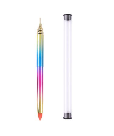 Worparsen Manicure Pen Grip Comfortable Good Double Ended Manicure Dotting Pen Nail Art Designs Pink