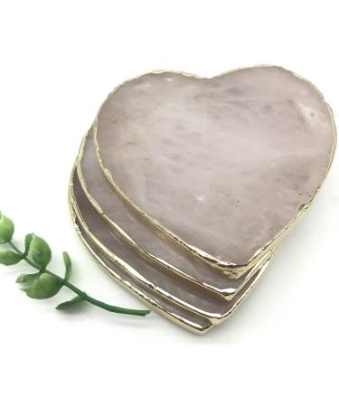 1PC Natural Pink Heart Piece Cup Polished Electroplate Original Specimen Office Decor NaturalStones and Can be Used for ningxiao - Buy Online on SooperMarket.com